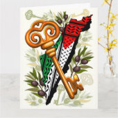 パレスチナ鍵の返還権の象徴 カード (黄色い花)