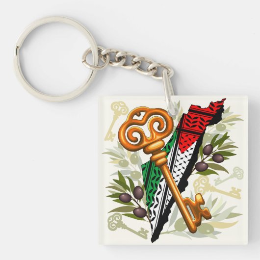 パレスチナ鍵の返還権の象徴 キーホルダー (正面)