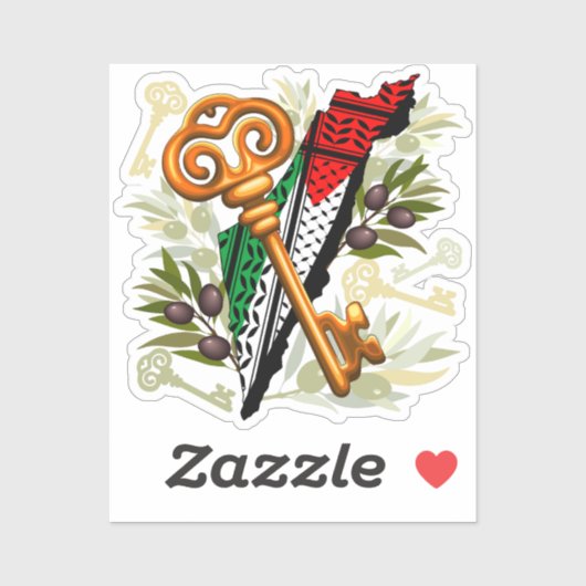 パレスチナ鍵の返還権の象徴 シール (シート)