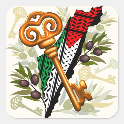 パレスチナ鍵の返還権の象徴 スクエアシール (正面)