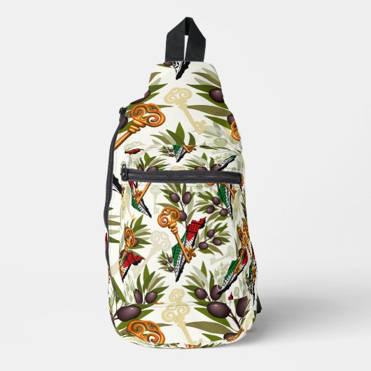 パレスチナ鍵の返還権の象徴 スリングバッグ (正面)