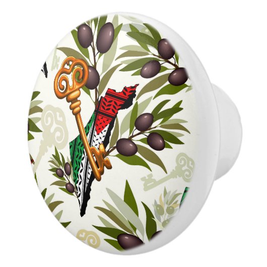 パレスチナ鍵の返還権の象徴 セラミックノブ (右)