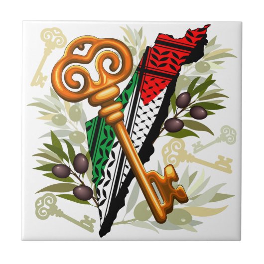 パレスチナ鍵の返還権の象徴 タイル (正面)