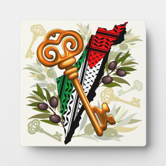 パレスチナ鍵の返還権の象徴 フォトプラーク (正面)