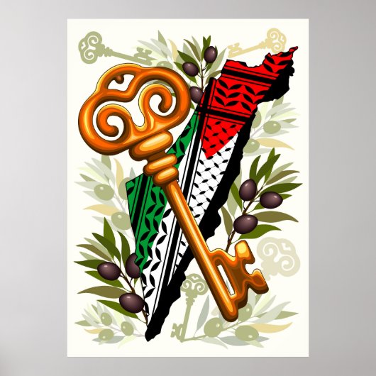 パレスチナ鍵の返還権の象徴 ポスター (正面)