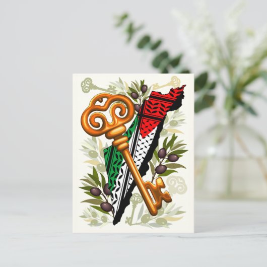 パレスチナ鍵の返還権の象徴 ポストカード (スタンド正面)