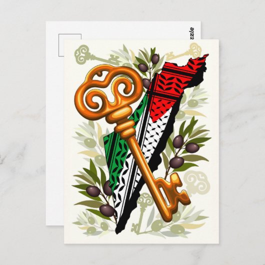 パレスチナ鍵の返還権の象徴 ポストカード (正面/裏面)