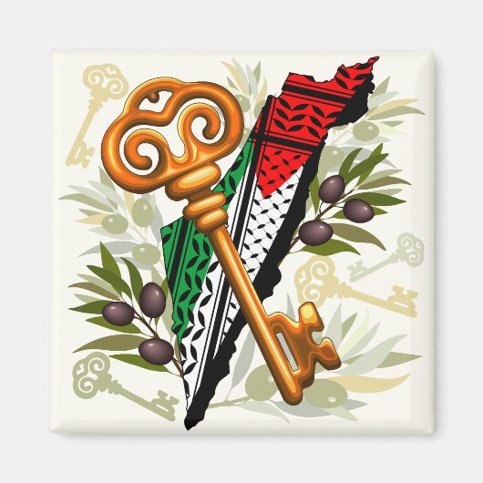 パレスチナ鍵の返還権の象徴 マグネット (正面)