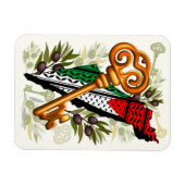 パレスチナ鍵の返還権の象徴 マグネット (横)