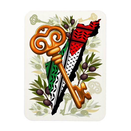 パレスチナ鍵の返還権の象徴 マグネット (縦)