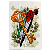 パレスチナ鍵の返還権の象徴 ミディアムペーパーバッグ (裏面)