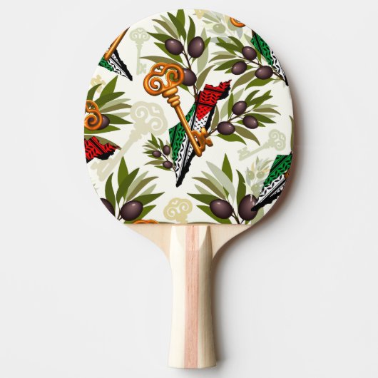 パレスチナ鍵の返還権の象徴 卓球ラケット (正面)