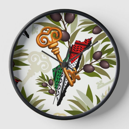 パレスチナ鍵の返還権の象徴 壁時計 (正面)