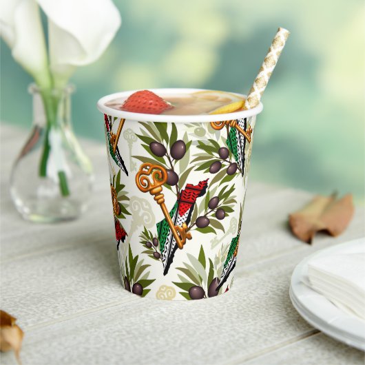 パレスチナ鍵の返還権の象徴 紙コップ (インサイチュ)