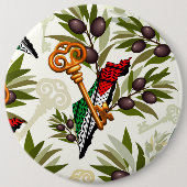 パレスチナ鍵の返還権の象徴 缶バッジ (正面)