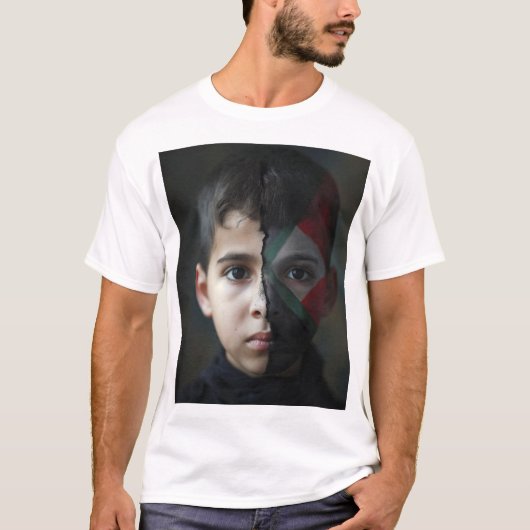パレスチナ顔 Tシャツ (正面)