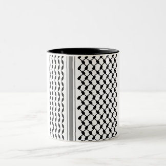 パレスチナ黒クフィヤマググ ツートーンマグカップ