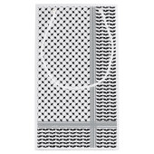 パレスチナ黒白ケフィエ スモールペーパーバッグ (裏面)