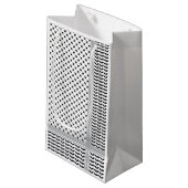 パレスチナ黒白ケフィエ スモールペーパーバッグ (正面アングル)