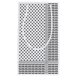 パレスチナ黒白ケフィエ スモールペーパーバッグ