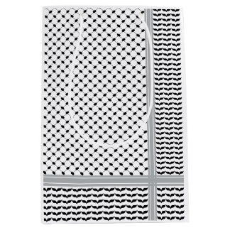 パレスチナ黒白ケフィエ ミディアムペーパーバッグ