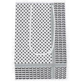 パレスチナ黒白ケフィエ ミディアムペーパーバッグ (裏面)