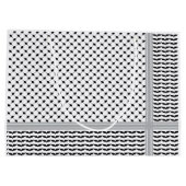 パレスチナ黒白ケフィエ ラージペーパーバッグ (裏面)