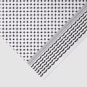 パレスチナ黒白ケフィエ 薄葉紙 (詳細)