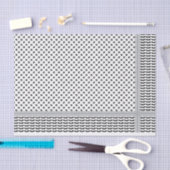 パレスチナ黒白ケフィエ 薄葉紙 (クラフト)