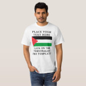 パレスチナ - イスラエル戦争パーソナライズ Tシャツ (正面フル)