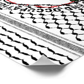 パレスチナ・クフィヤ占領フリーを終了 ポスター (角)