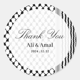 パレスチナ ハッタ ケフィーヤ ありがとう 結婚式 ラウンドシール