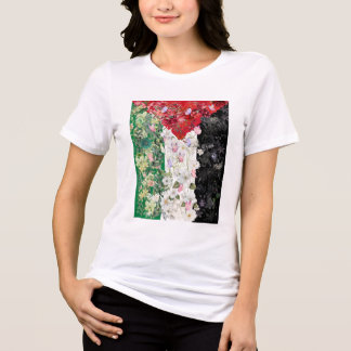 パレスチナ フラワー柄 レディース トライブレンドTシャツ