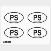パレスチナ「PS」 楕円形シール (シート)