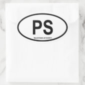 パレスチナ「PS」 楕円形シール (バッグ)