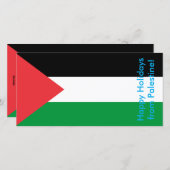 パレスティナからのハッピーホリデーズカード シーズンカード (正面/裏面)