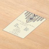 パレスティナのタスリーアクリル結婚招待状 アクリル招待状 (レイダウン)