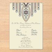 パレスティナのタスリーアクリル結婚招待状 アクリル招待状 (正面)