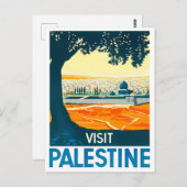 パレスティナのヴィンテージ旅行 ポストカード (正面/裏面)