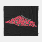 パレスティナの地図スイカ |無料のパレスチナ フリースブランケット (正面(横))