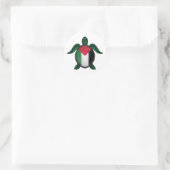 パレスティナウミガメ国旗 ラウンドシール (バッグ)
