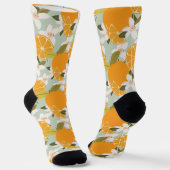 パレスティナオレンジ鮮やかカラフルデザイン ソックス (傾斜あり)