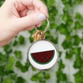 パレスティナスイカ刺繍赤タスリーズ キーホルダー (手)