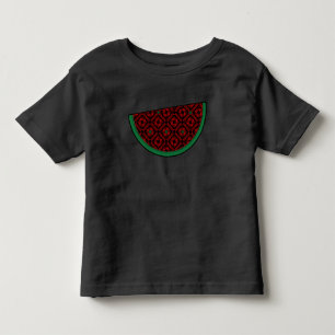 パレスティナスイカ刺繍赤タスリーズ トドラーTシャツ