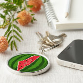 パレスティナスイカ国旗の地図。自由なパレスチナ人。 キーホルダー (側面)