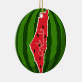 パレスティナスイカ国旗の地図。自由なパレスチナ人 セラミックオーナメント (右)