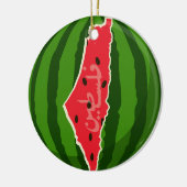 パレスティナスイカ国旗の地図。自由なパレスチナ人 セラミックオーナメント (左)