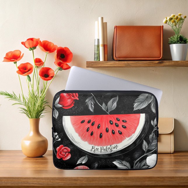 パレスティナスイカ ラップトップスリーブ (Free Palestine Watermelon Laptop Case)