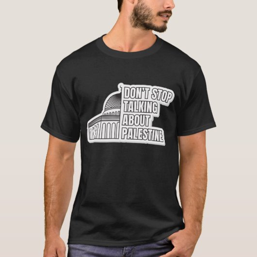 パレスティナストップスの話をしない Tシャツ (正面)