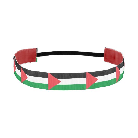 パレスティナスリップまたは滑ることスの旗を持つノンヘッドバンド アスレチックヘッドバンド (正面)